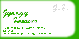 gyorgy hammer business card